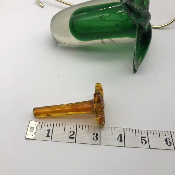 Vintage Murano Sommerso Mandruzzato Art Glass 3 Piece Hanging Bud Vase - Picture 12 of 16